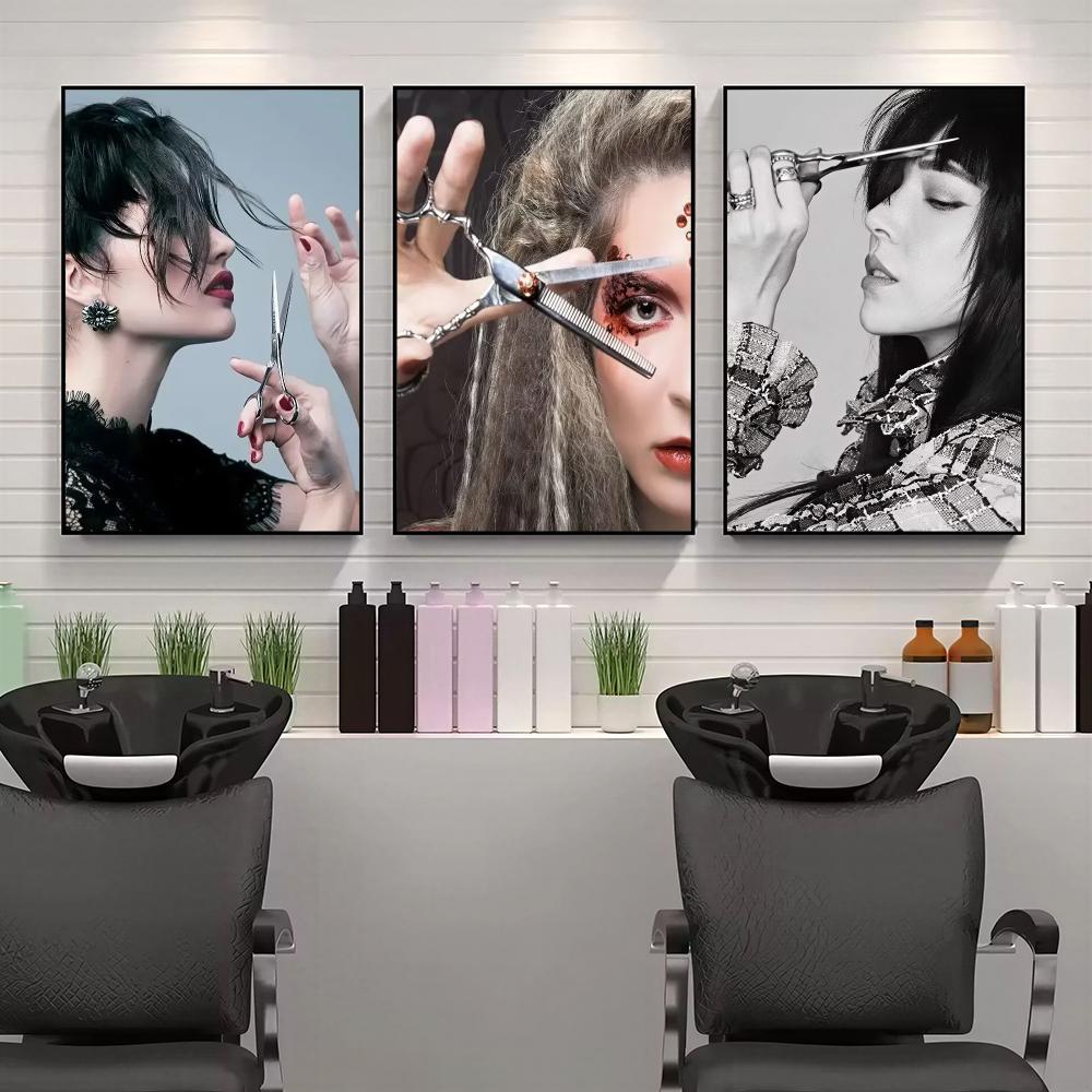 Interior Design Illustration - Modern Hair Salon HD Wall Art