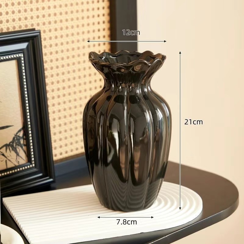 French Retro Cream Ceramic Vas - Interior Design Vintage Modern 评论和价格