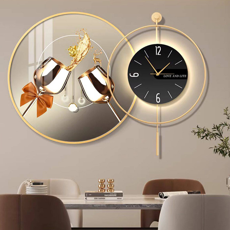 Led Art Mural Wall Watch Luxur - Interior Design Vintage Modern 评论和价格