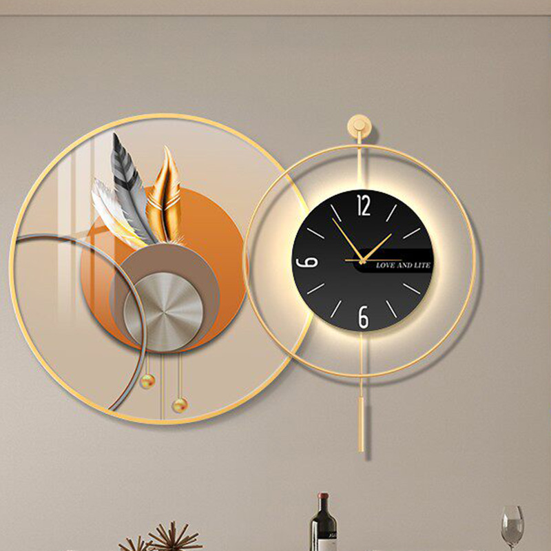 Led Art Mural Wall Watch Luxur - Interior Design Vintage Modern 评论和价格