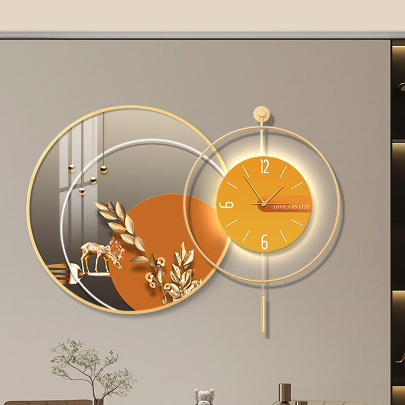 Led Art Mural Wall Watch Luxur - Interior Design Vintage Modern 评论和价格