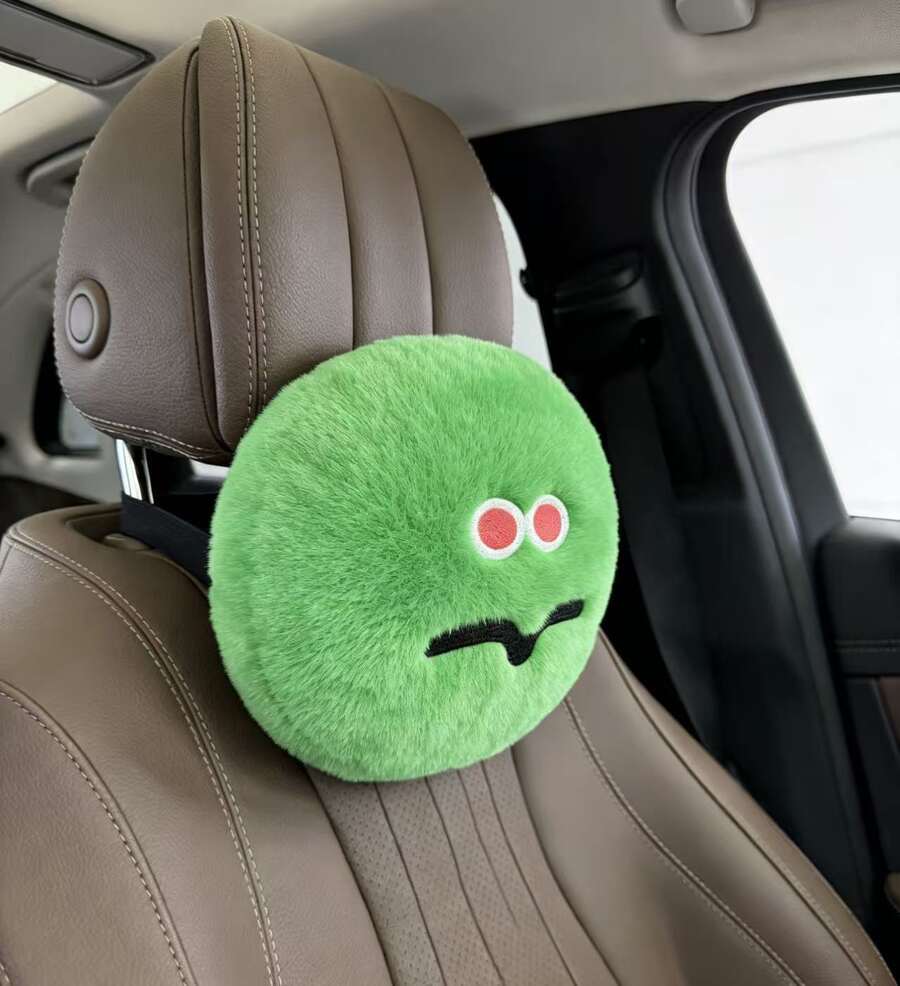 1pcs Stylish Car Headrest Pads - Interior Design Emoji 评论和价格
