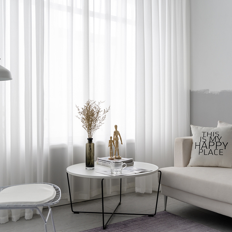 Modern White Linen Solid Sheer - Linen Curtain Eyelet 评论和价格