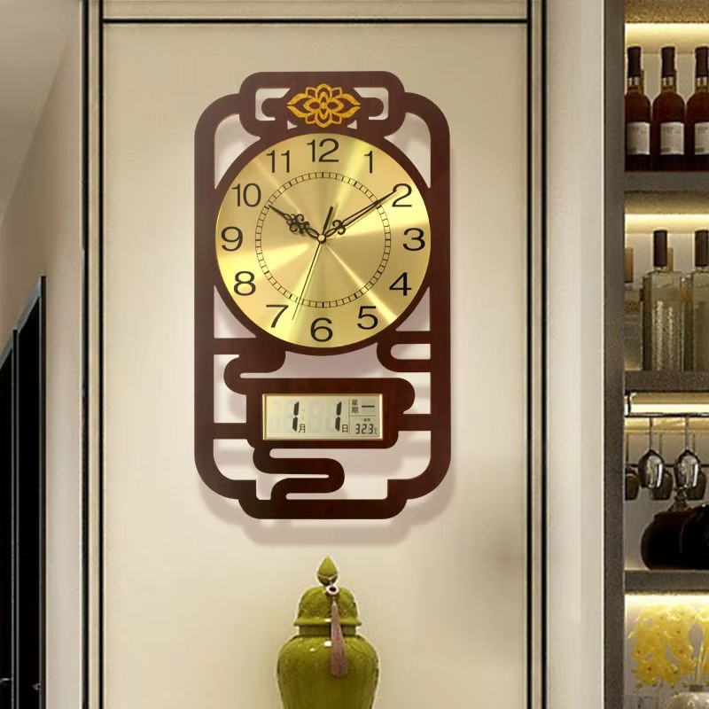 Sweep Movement Wall Clock Wood - Interior Design Vintage Modern 评论和价格