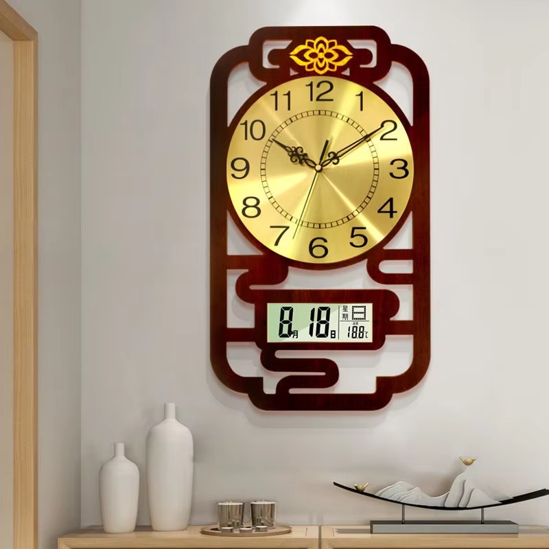 Sweep Movement Wall Clock Wood - Interior Design Vintage Modern 评论和价格
