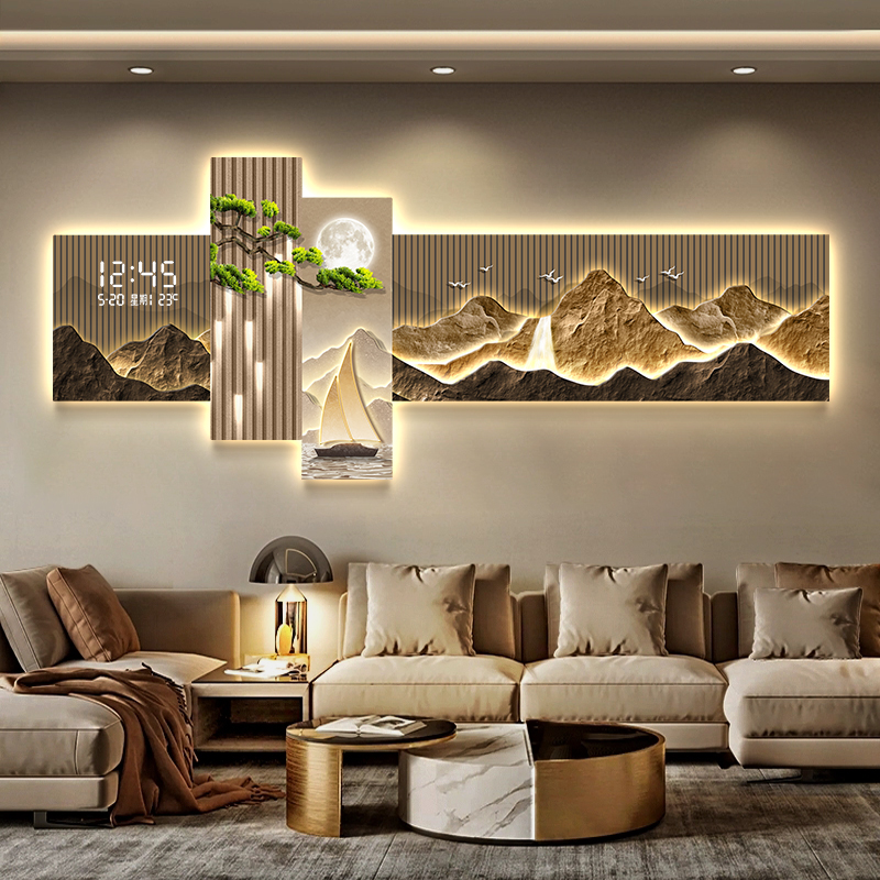 Living Room Bedroom Wall Clock - Interior Design Vintage Modern 评论和价格