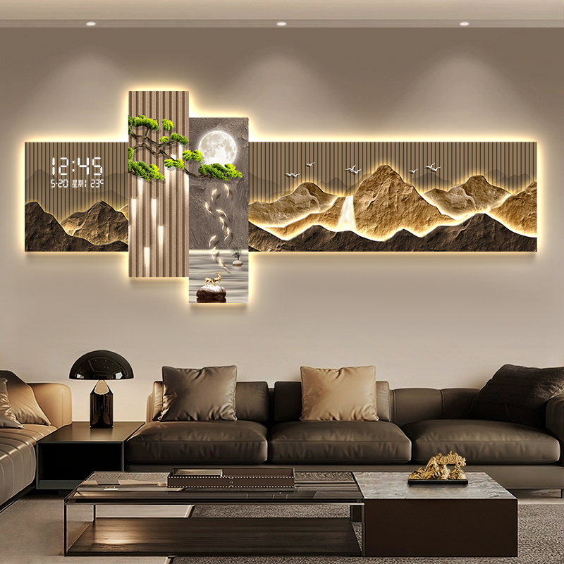 Living Room Bedroom Wall Clock - Interior Design Vintage Modern 评论和价格