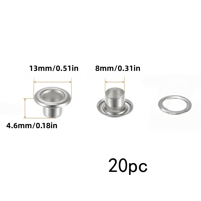 20pcs 8mm DIY metal eyelet kit - Linen Curtain Eyelet 评论和价格