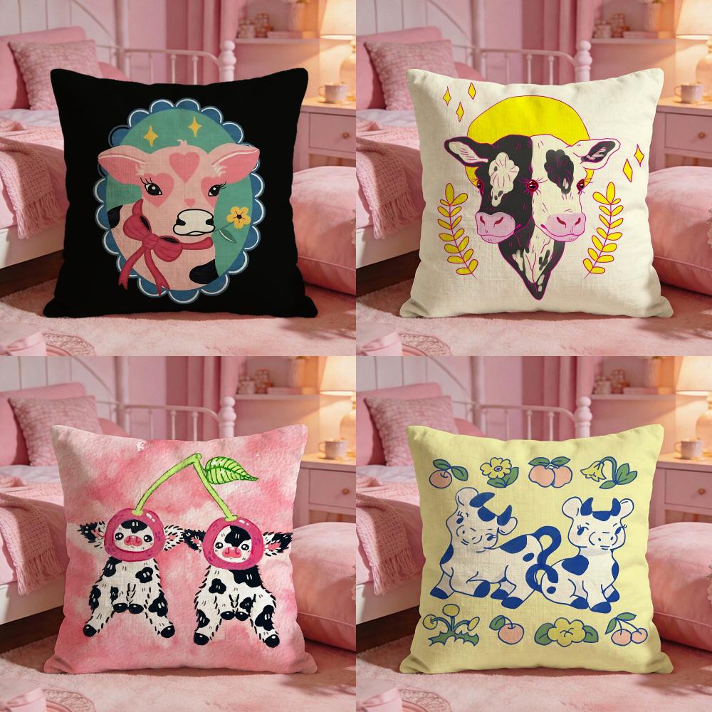 Cute Cow Illustration Cushion  - Interior Design Illustration 评论和价格