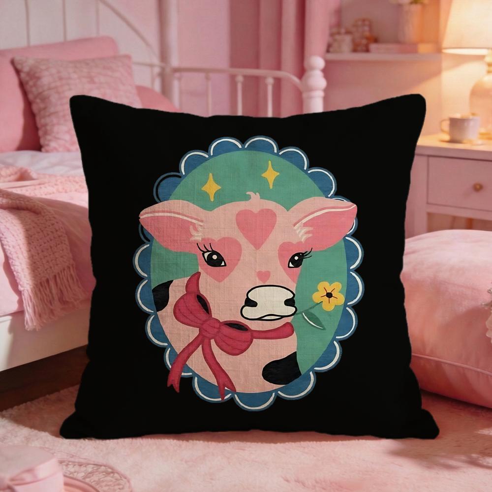 Cute Cow Illustration Cushion  - Interior Design Illustration 评论和价格